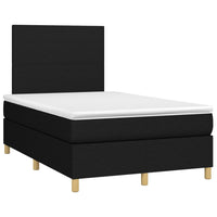 Letto a Molle con Materasso e LED Nero 120x200cm in Tessuto cod mxl 55024