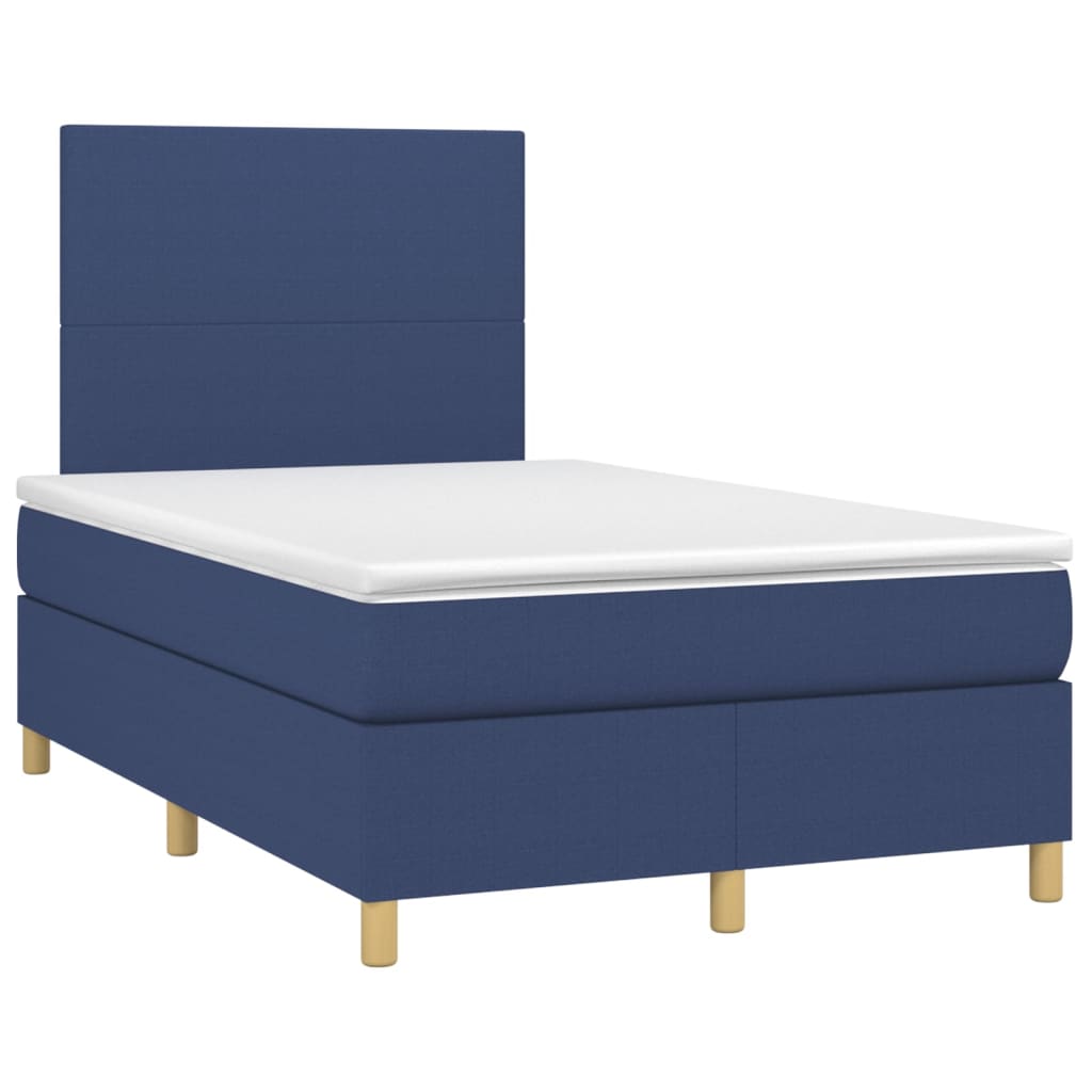 Letto a Molle con Materasso e LED Blu 120x200cm in Tessuto cod mxl 64987