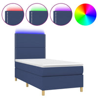 Letto a Molle con Materasso e LED Blu 80x200 cm in Tessutocod mxl 75010