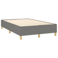 Letto a Molle Materasso e LED Grigio Scuro 120x200cm in Tessuto 3135342