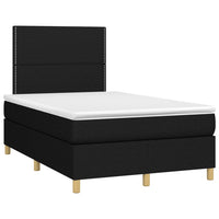 Letto a Molle con Materasso e LED Nero 120x200cm in Tessuto cod mxl 57778