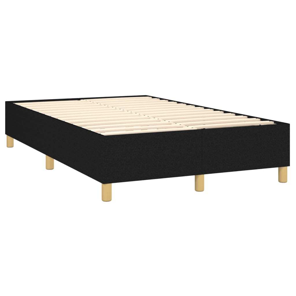 Letto a Molle con Materasso e LED Nero 120x200cm in Tessuto cod mxl 57778