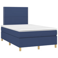 Letto a Molle con Materasso e LED Blu 120x200cm in Tessuto 3135347