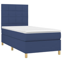 Letto a Molle con Materasso e LED Blu 80x200 cm in Tessuto 3135395