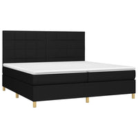 Letto a Molle Materasso e LED Nero 200x200cm in Tessuto cod mxl 62610