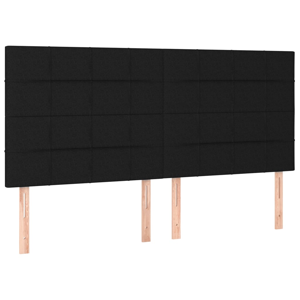 Letto a Molle Materasso e LED Nero 200x200cm in Tessuto cod mxl 62610