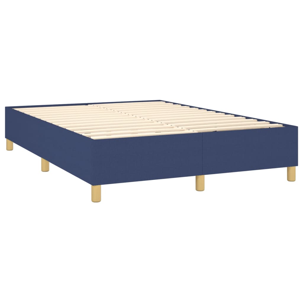 Letto a Molle con Materasso e LED Blu 140x190 cm in Tessuto 3135515