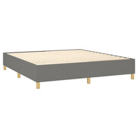 Letto a Molle Materasso e LED Grigio Scuro 180x200cm in Tessuto 3135534