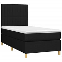 Letto a Molle con Materasso e LED Nero 90x190 cm in Tessuto 3135559