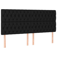 Letto a Molle Materasso e LED Nero 200x200cm in Tessuto cod mxl 60299