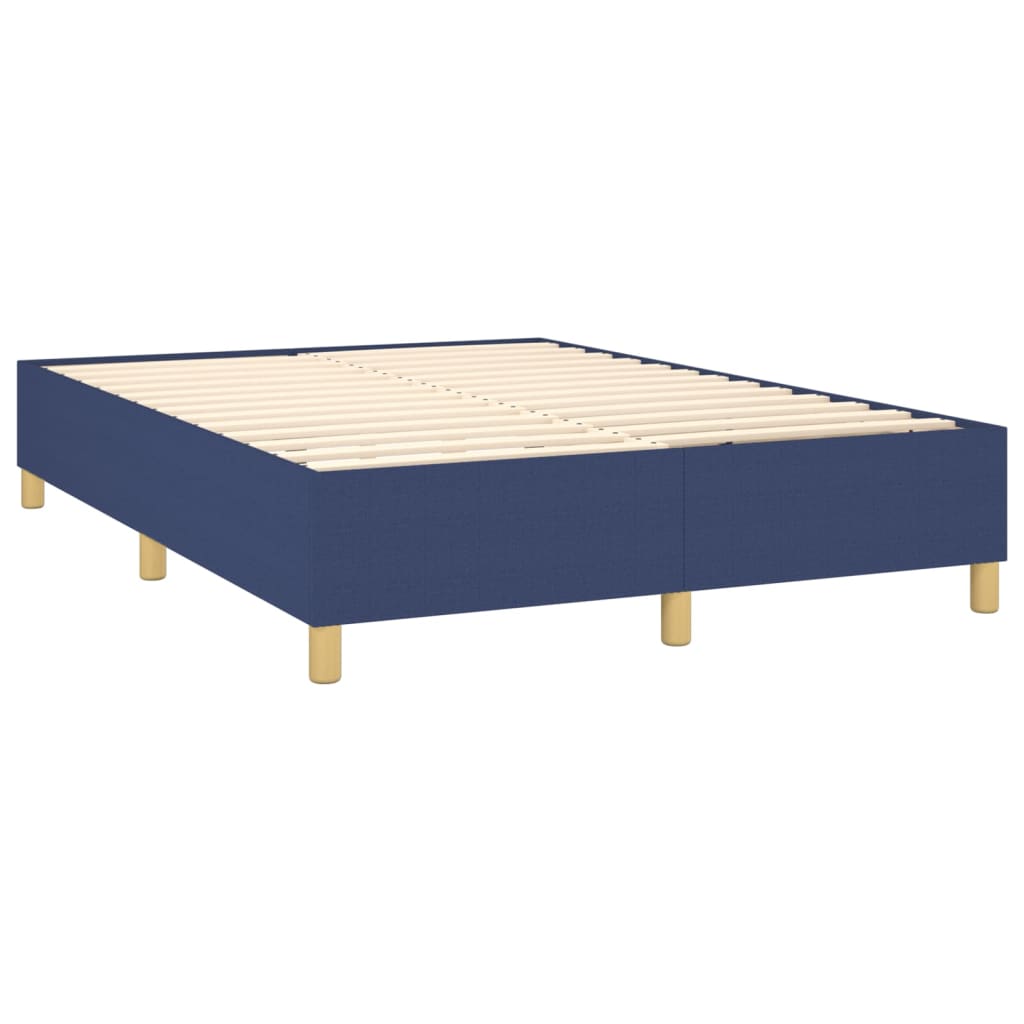 Letto a Molle con Materasso e LED Blu 140x190 cm in Tessuto 3135755