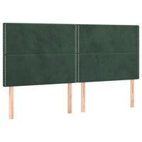 Letto a Molle con Materasso e LED Verde Scuro 180x200cm Velluto 3136080