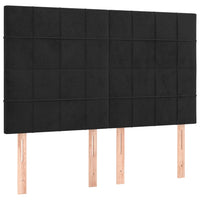 Letto a Molle con Materasso e LED Nero 140x200 cm in Velluto 3136127