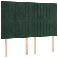 Letto a Molle con Materasso e LED Verde Scuro 140x190cm Velluto 3136242