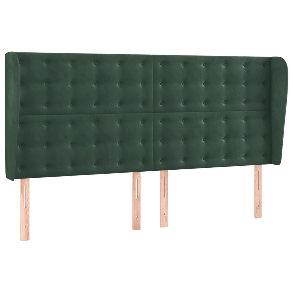 Letto a Molle con Materasso e LED Verde Scuro 200x200cm Velluto 3136386