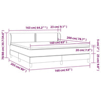 Giroletto a Molle con Materasso Tortora 160x200 cm in Tessuto 3126177