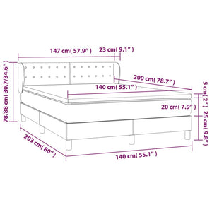 Giroletto a Molle con Materasso Tortora 140x200 cm in Tessuto cod mxl 34911