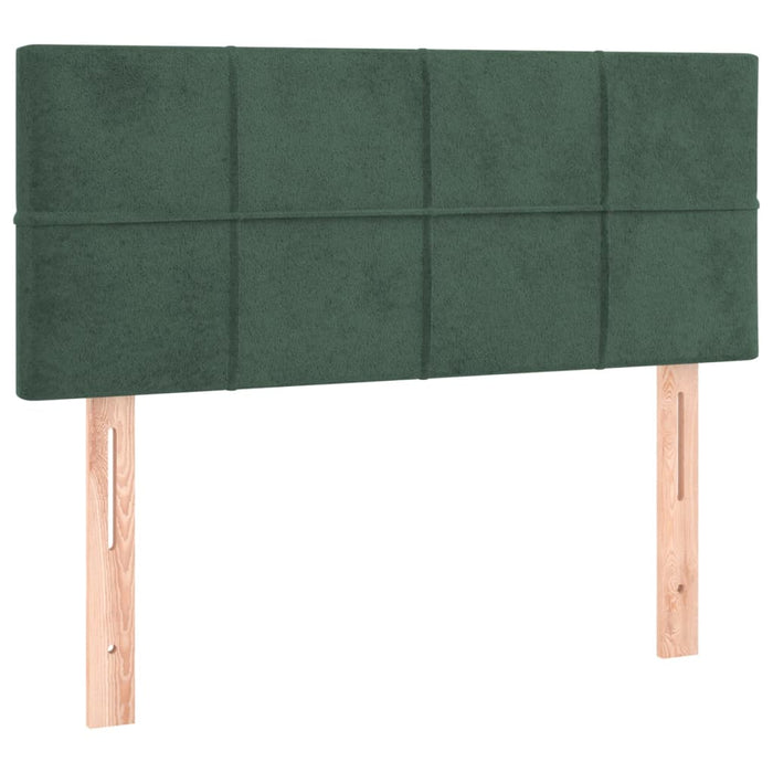 Giroletto a Molle con Materasso Verde Scuro 90x200 cm Velluto 3127472