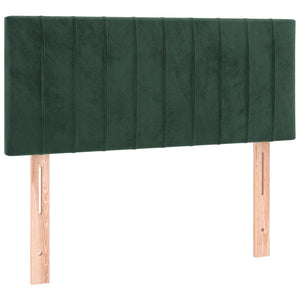 Giroletto a Molle con Materasso Verde Scuro 90x190 cm Velluto 3127586