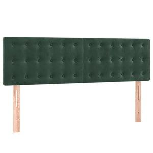 Giroletto a Molle con Materasso Verde Scuro 140x190 cm Velluto 3127730