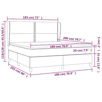 Giroletto a Molle con Materasso Bianco 180x200 cm in Similpelle 3128986