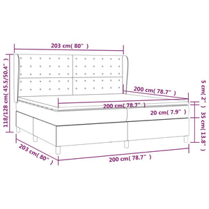 Giroletto a Molle con Materasso Grgio 200x200 cm in Similpelle cod mxl 57644