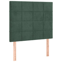 Giroletto a Molle con Materasso Verde Scuro 80x200 cm Velluto 3129180