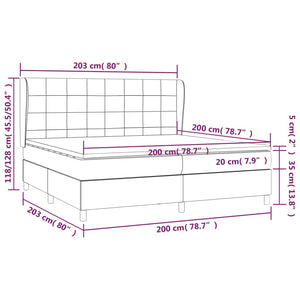 Giroletto a Molle con Materasso Rosa 200x200 cm in Velluto 3129236