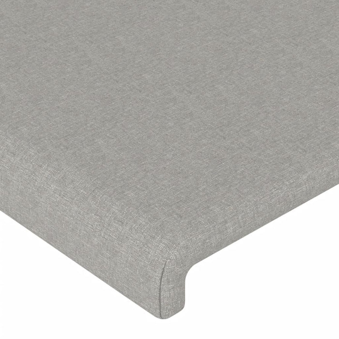 Giroletto con Testiera Grigio Chiaro 90x200 cm in Tessuto 3124863