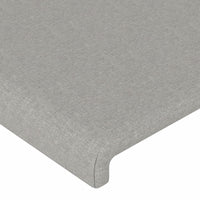 Giroletto con Testiera Grigio Chiaro 160x200 cm in Tessuto cod mxl 41247