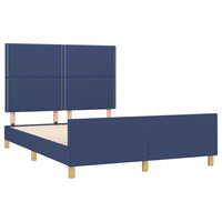 Giroletto con Testiera Blu 140x190 cm in Tessuto 3124974