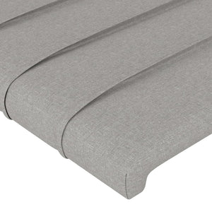 Giroletto con Testiera Grigio Chiaro 100x200 cm in Tessuto 3125114