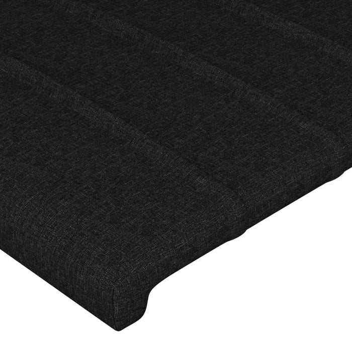 Giroletto con Testiera Nero 80x200 cm in Tessuto 3125173