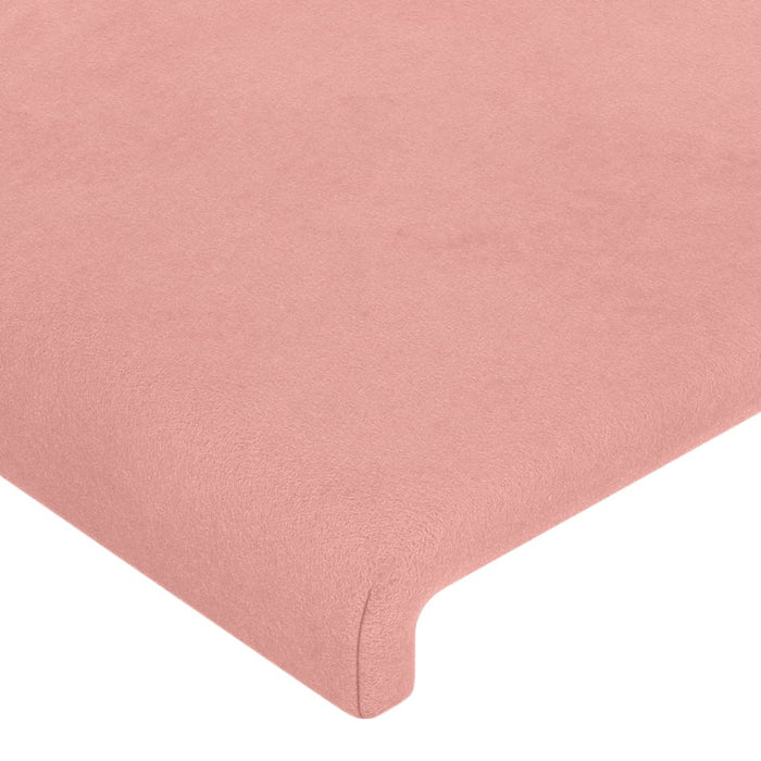 Giroletto con Testiera Rosa 80x200 cm in Velluto 3125604