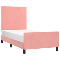 Giroletto con Testiera Rosa 90x200 cm in Vellutocod mxl 121868