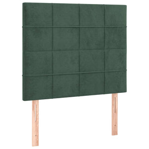 Giroletto con Testiera Verde Scuro 80x200 cm in Velluto 3125724