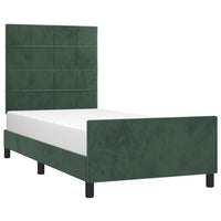 Giroletto senza Materasso Verde Scuro 90x190 cm in Velluto 3125730