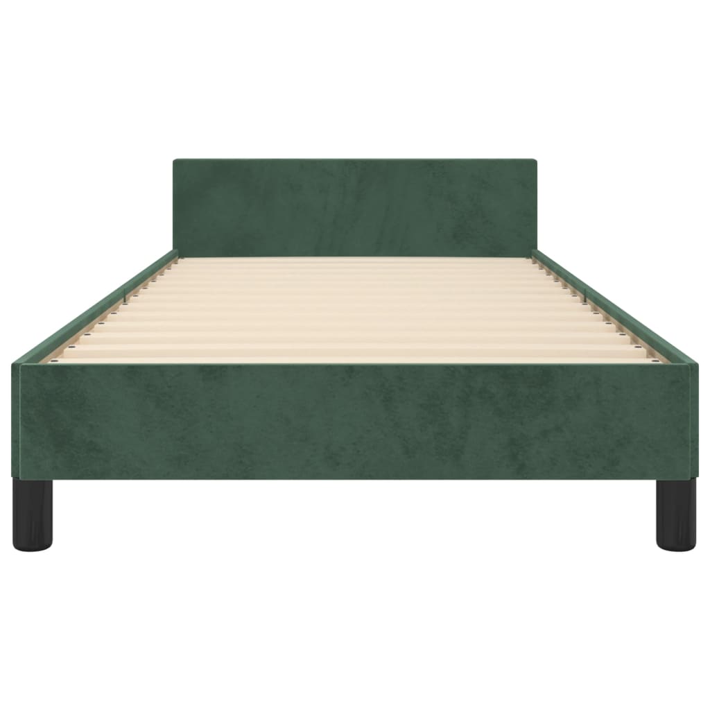 Giroletto senza Materasso Verde Scuro 90x190 cm in Velluto 3125730