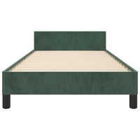 Giroletto senza Materasso Verde Scuro 90x190 cm in Velluto 3125730