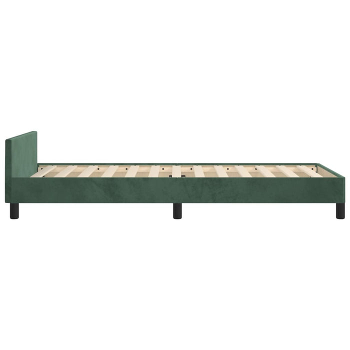 Giroletto senza Materasso Verde Scuro 90x190 cm in Velluto 3125730