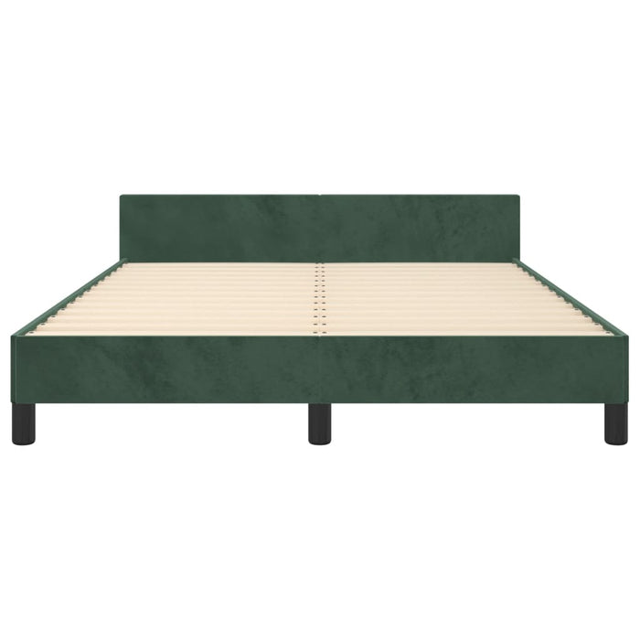 Giroletto senza Materasso Verde Scuro 140x190 cm in Velluto 3125754