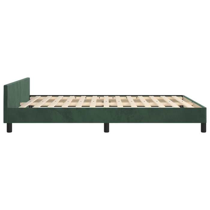 Giroletto senza Materasso Verde Scuro 140x190 cm in Velluto 3125754