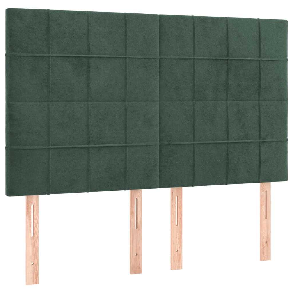 Giroletto senza Materasso Verde Scuro 140x190 cm in Velluto 3125754