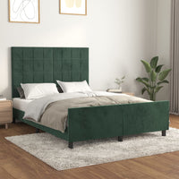 Giroletto con Testiera Verde Scuro 140x190 cm in Vellutocod mxl 97978