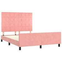 Giroletto con Testiera Rosa 140x190 cm in Velluto 3125756