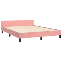 Giroletto con Testiera Rosa 140x190 cm in Velluto 3125756