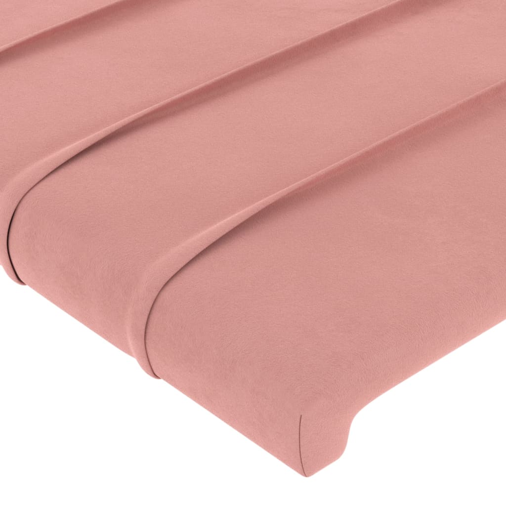 Giroletto con Testiera Rosa 80x200 cm in Velluto 3125787