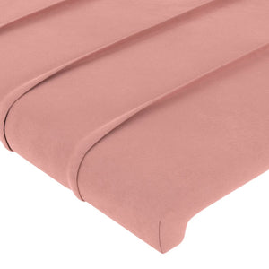 Giroletto con Testiera Rosa 100x200 cm in Velluto 3125805