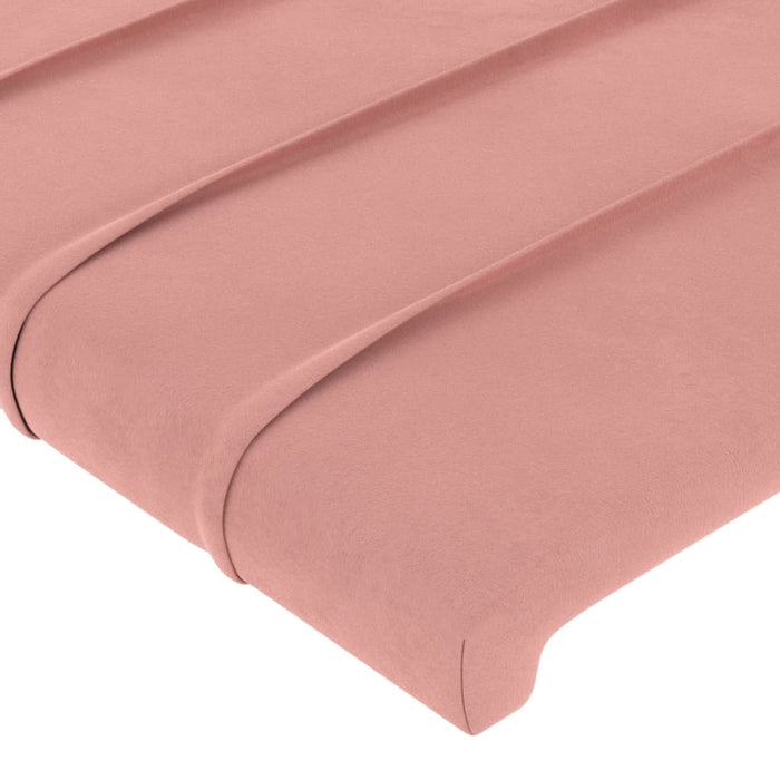 Giroletto con Testiera Rosa 100x200 cm in Velluto 3125805