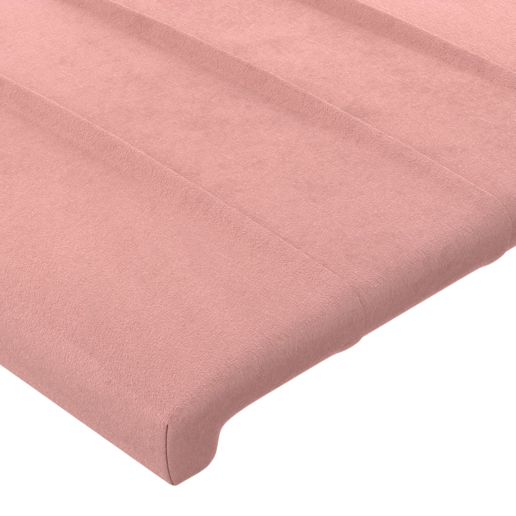 Giroletto con Testiera Rosa 80x200 cm in Velluto 3125848